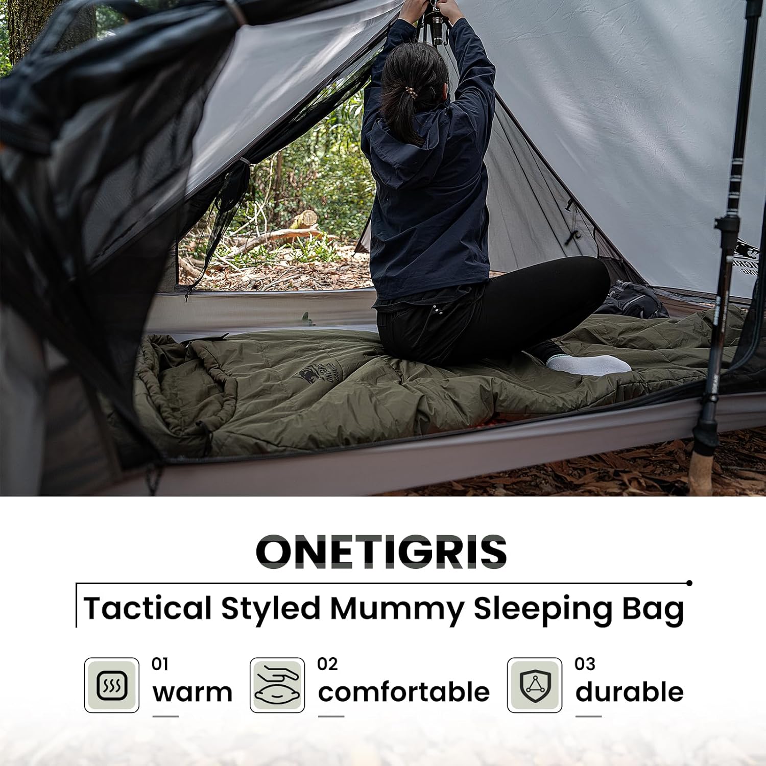 OneTigris Bushcrafter’s Sleeping Bags, Mummy Sleeping Bag for Camping Hiking Backpacking, Survival Gear - Image 4